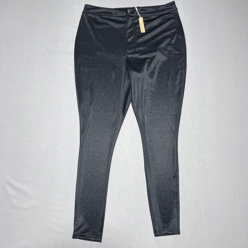 NWT Skims Glam‎ Skinny High Rise Pants In Onyx Women's Size XL RN 158973